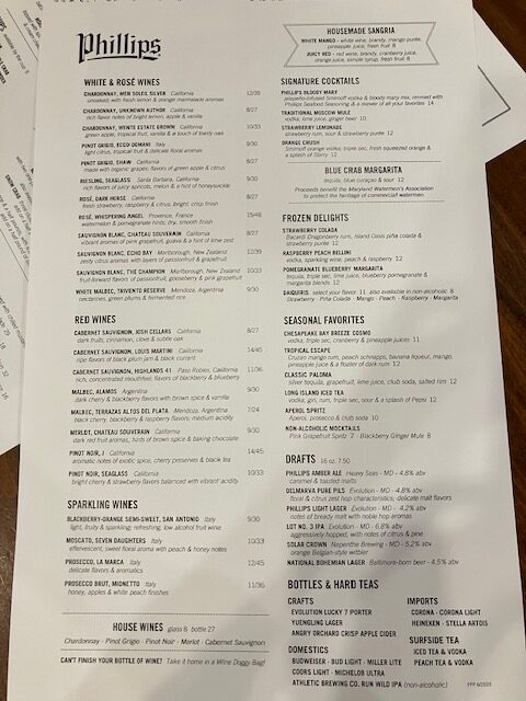 ドリンクメニュー